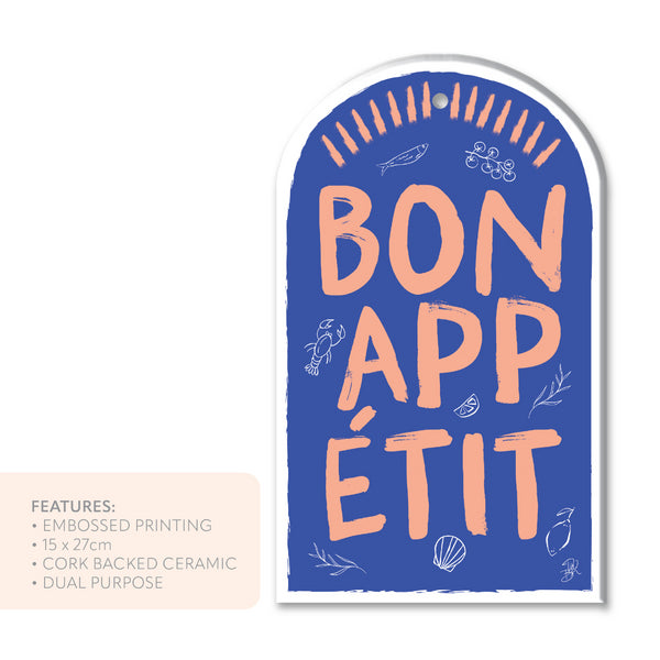 Bon Appetit ceramic trivet